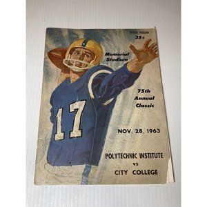 Vintage 1963 Baltimore City College vs Polytechnic Institute Football Program MD